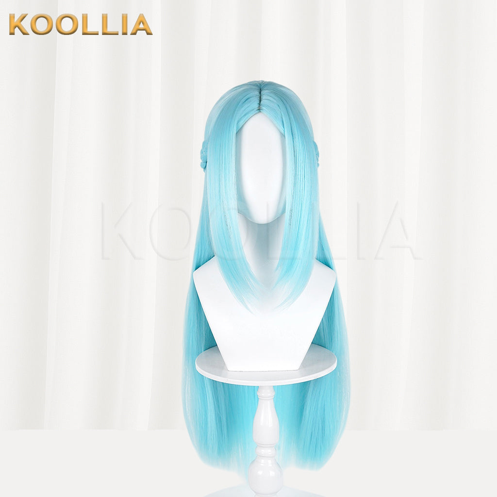 Honor of Kings Wang Zhao Jun Long Blue Hair Basic Wig