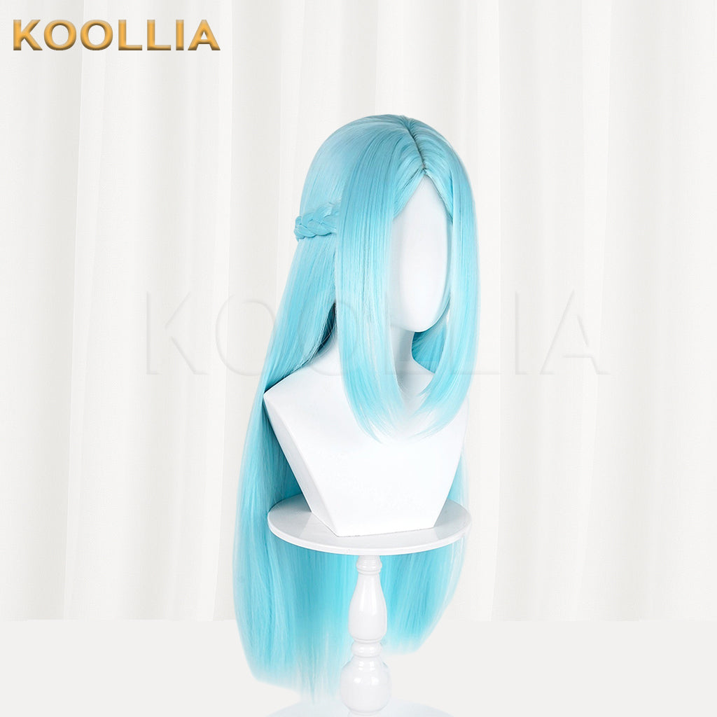 Honor of Kings Wang Zhao Jun Long Blue Hair Basic Wig