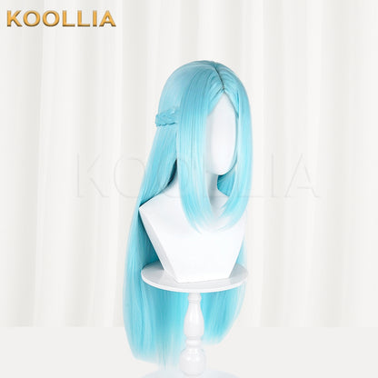 Honor of Kings Wang Zhao Jun Long Blue Hair Basic Wig