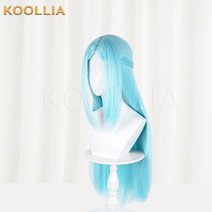 Honor of Kings Wang Zhao Jun Long Blue Hair Basic Wig