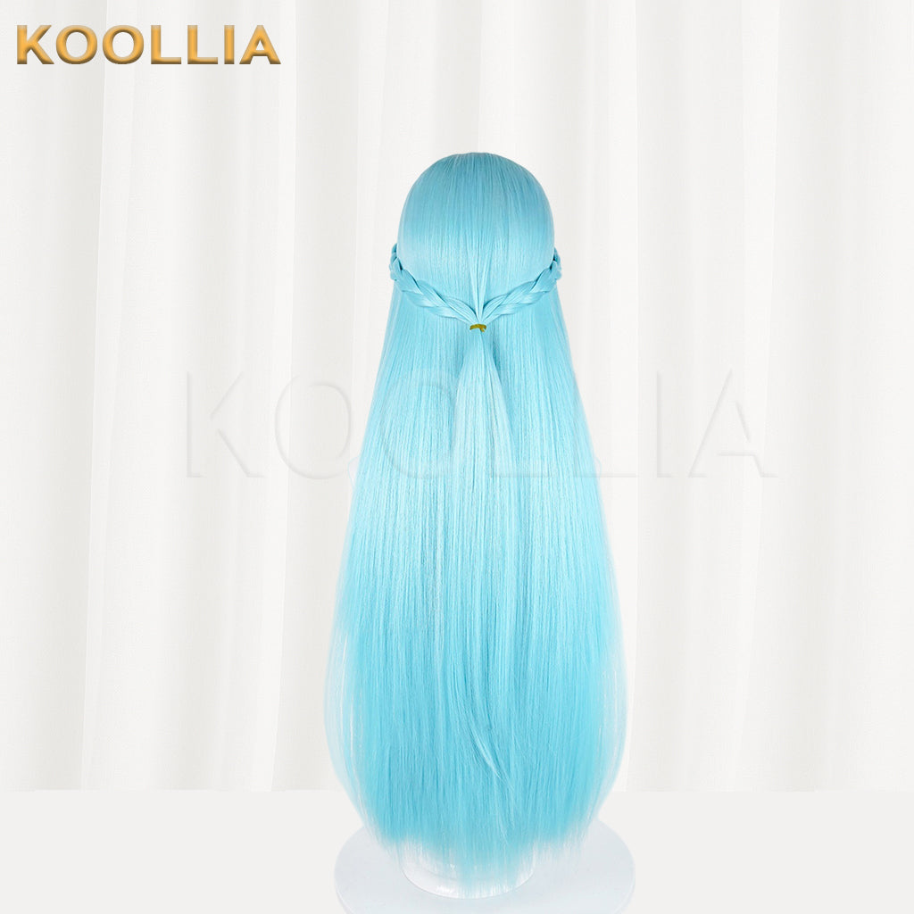 Honor of Kings Wang Zhao Jun Long Blue Hair Basic Wig