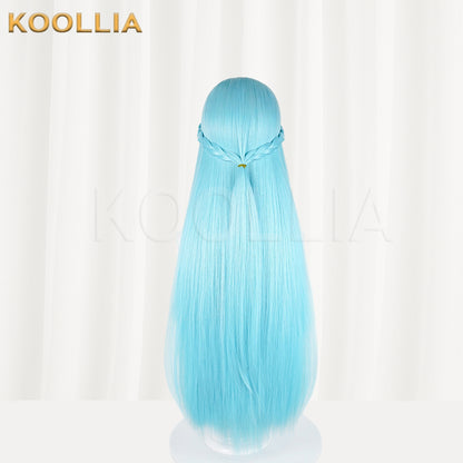 Honor of Kings Wang Zhao Jun Long Blue Hair Basic Wig