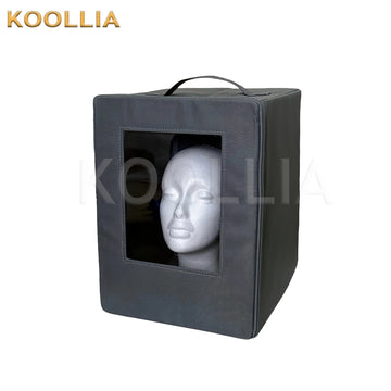 Wig carrying Bag Waterproof Protection Fake Hair Shoulder Strap Portable Medium (with straps) KOOLLIA