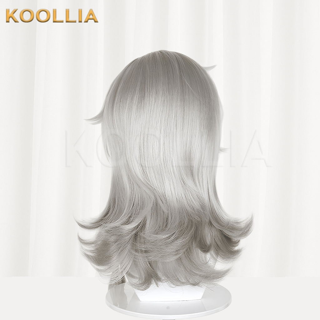 Reverse: 1999 Wildberry Long Short Grey Hair Basic Wig