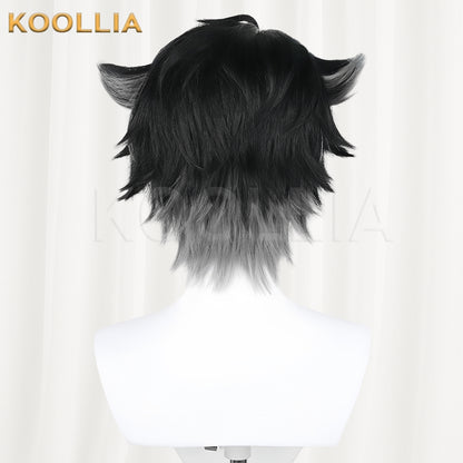 Genshin Impact Wriothesley Short Black Hair Basic Wig