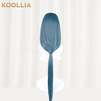 The Legend of Hei II Wuxian Long Blue Hair Basic Wig