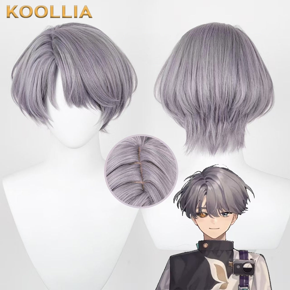Reverse 1999 X Short Grey Purple Hair Basic Wig