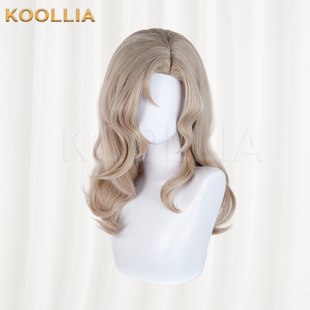 Luo Xiaohei Xi Muzi Medium-long Blonde Hair Basic Wig