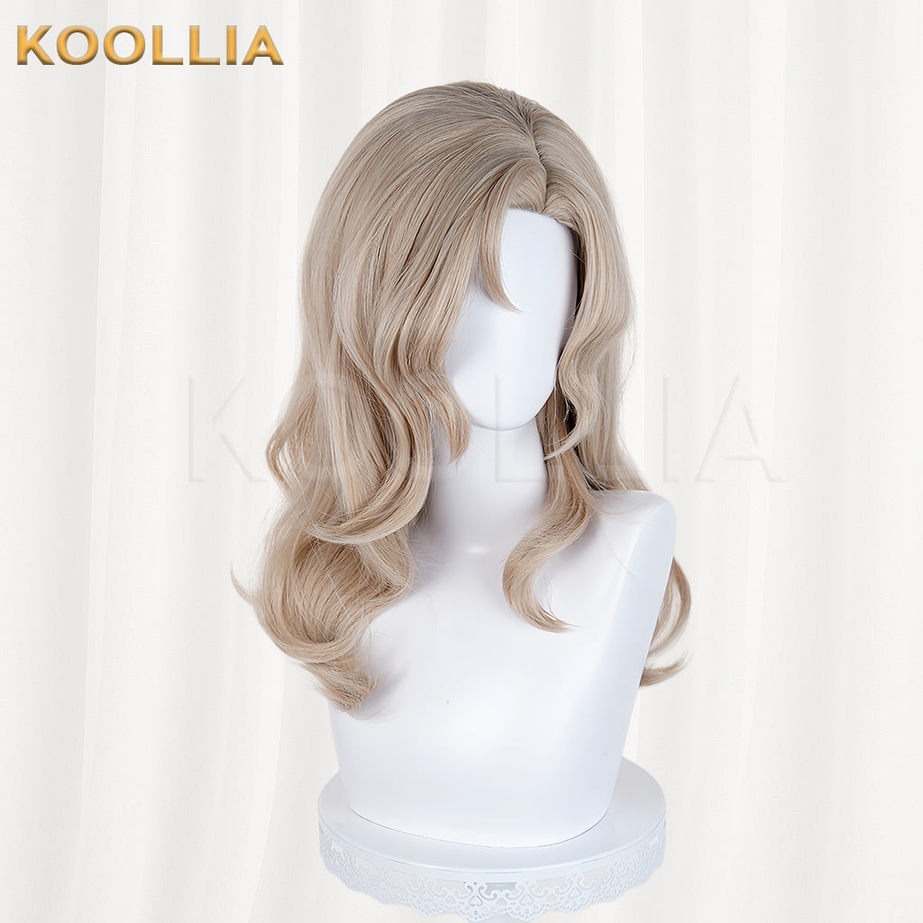 Luo Xiaohei Xi Muzi Medium-long Blonde Hair Basic Wig