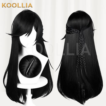 IdentityV Antiquarian Xiao Yao(OPH.QI) Long BLack Hair Basic Wig - KOOLLIA