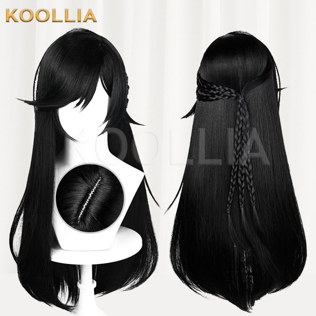 IdentityV Antiquarian Xiao Yao(OPH.QI) Long BLack Hair Basic Wig