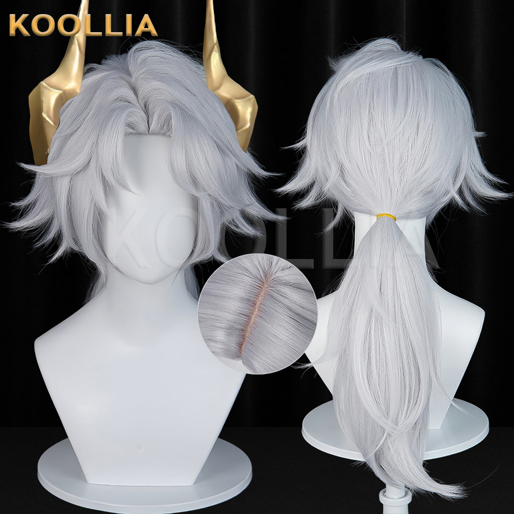 The Paranormal Action Squad Xiaoyao Short White Hair Basic Wig