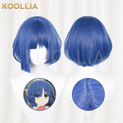 Bocchi The Rock Yamada Ryo Short Blue Hair Basic Wig