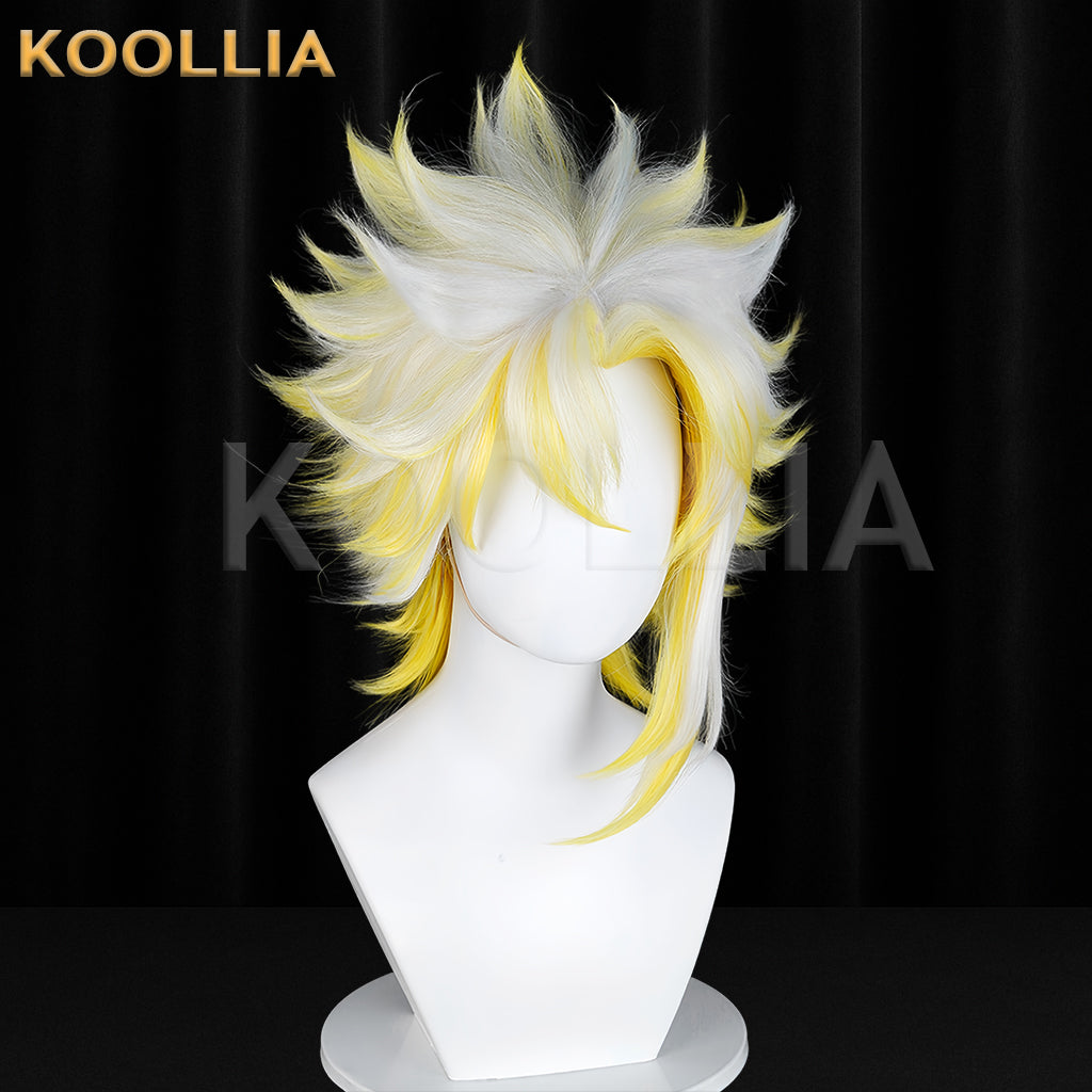 Honor of Kings Yao Long Yellow White Hair Basic Wig