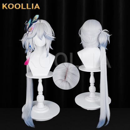 Honkai: Star Rail Yao Guang Long Sliver Blue Hair Basic Wig