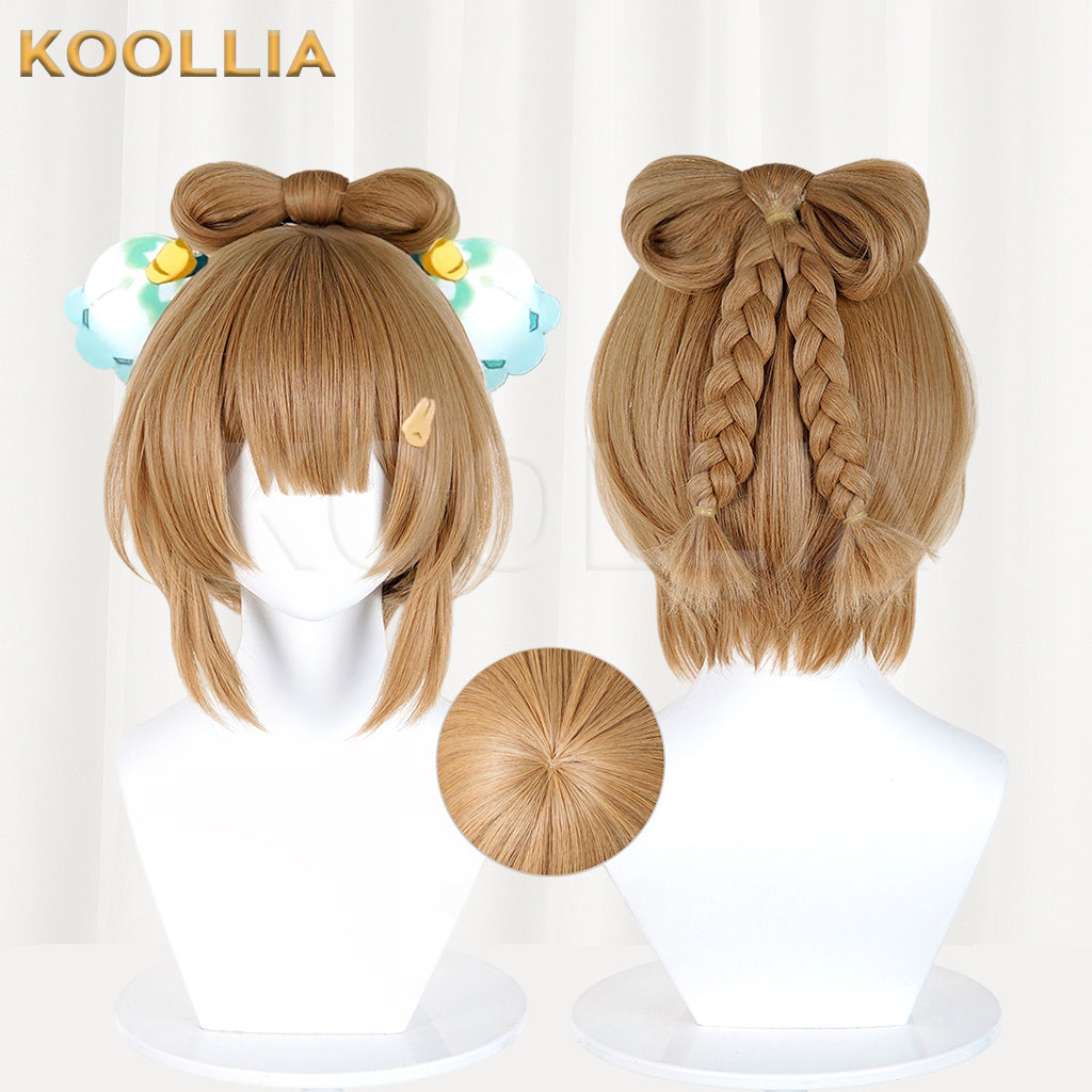 Genshin Impact Yaoyao Lantern Rite Short Brown Hair Basic Wig