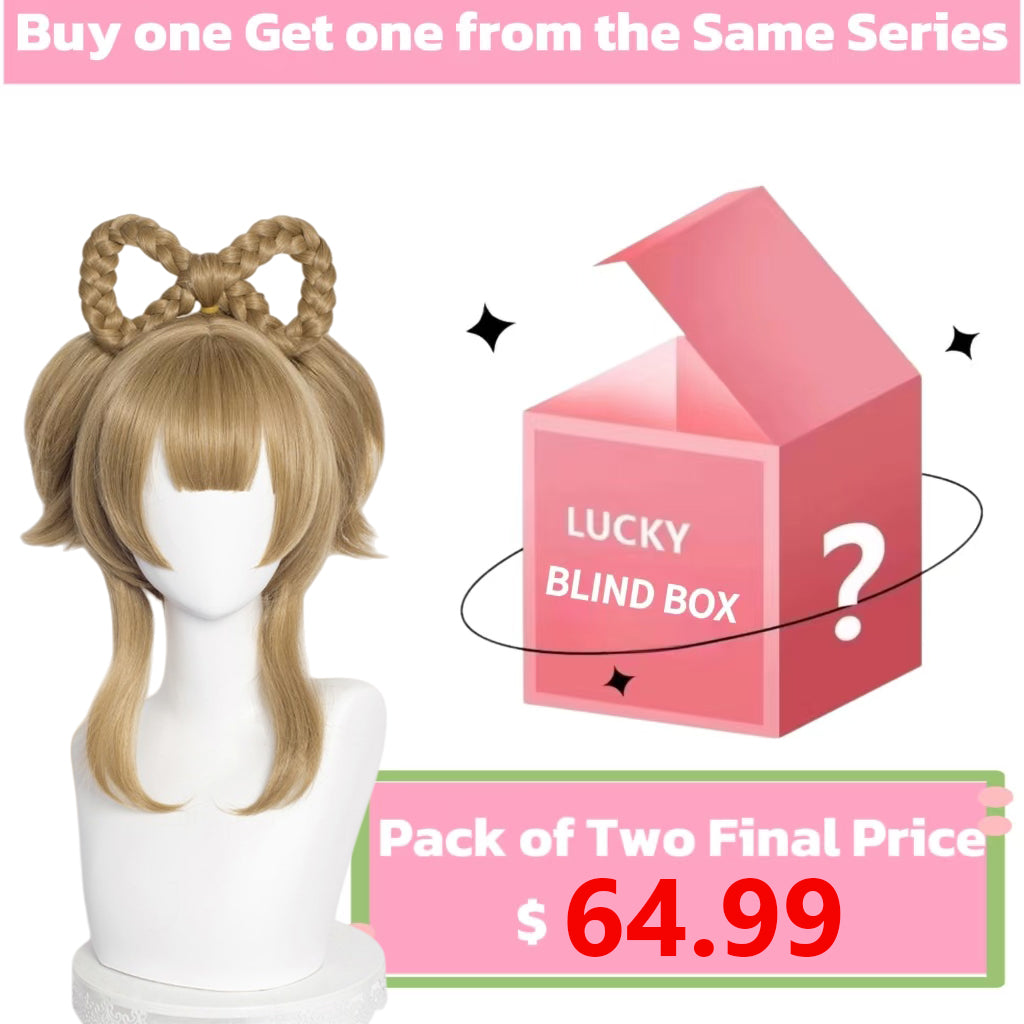 Genshin Impact Yaoyao Lange braune Haare Basic Perücke