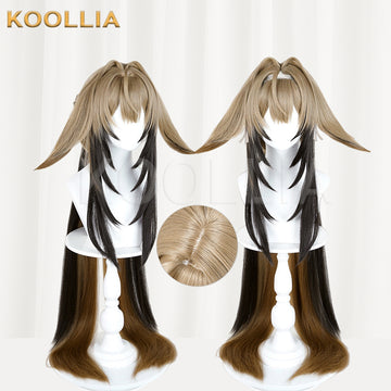 Multi-angle display of Zenless Zone Zero Ye Shuguang long mix hair basic wig