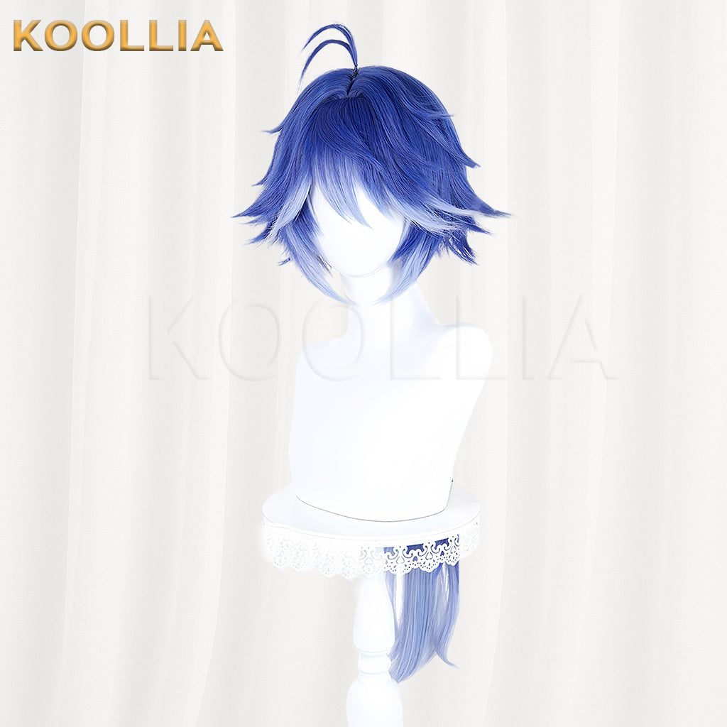 Honor of Kings Yi Xing Long Blue Hair Basic Wig