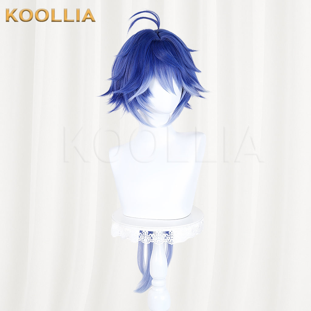 Honor of Kings Yi Xing Long Blue Hair Basic Wig