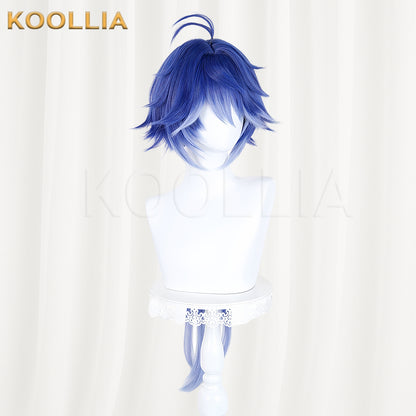 Honor of Kings Yi Xing Long Blue Hair Basic Wig