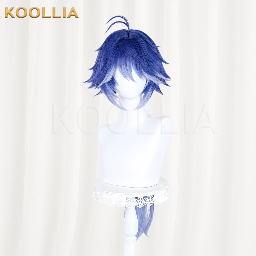 Honor of Kings Yi Xing Long Blue Hair Basic Wig