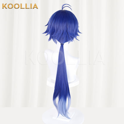 Honor of Kings Yi Xing Long Blue Hair Basic Wig