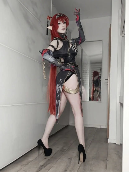 Wuthering Waves Yinlin Long Red Hair Basic Wig