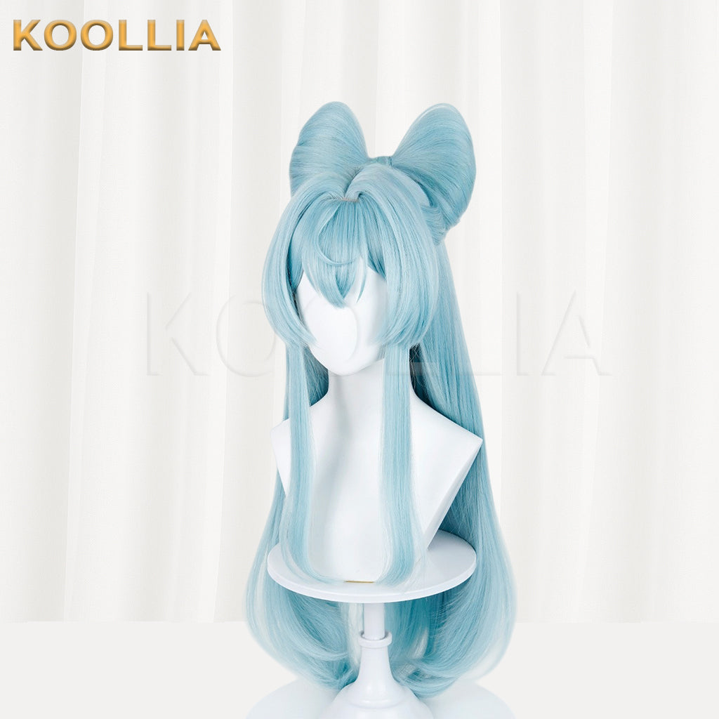 Genshin Impact Yumemizuki Mizuki Long Blue Hair Basic Wig