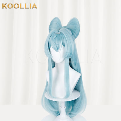 Genshin Impact Yumemizuki Mizuki Long Blue Hair Basic Wig