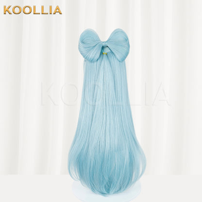 Genshin Impact Yumemizuki Mizuki Long Blue Hair Basic Wig