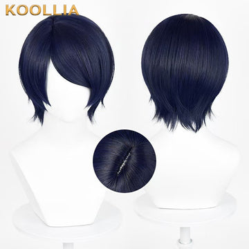 Persona 5 Yusuke Kitagawa Short Blue Hair Basic Wig - KOOLLIA