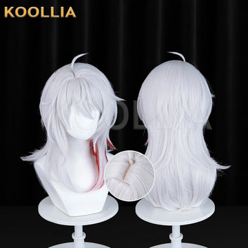 Wuthering Waves Zani Short Silver Red Hair Basic Wig - KOOLLIA