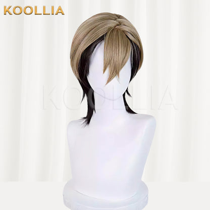 Gachiakuta Zanka Nijiku Short Black Ash-Blonde Hair Basic Wig