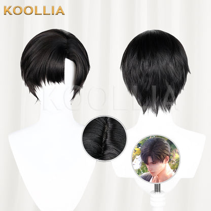 Love and Deepspace Zayne Kurze schwarze Haare Basic Perücke