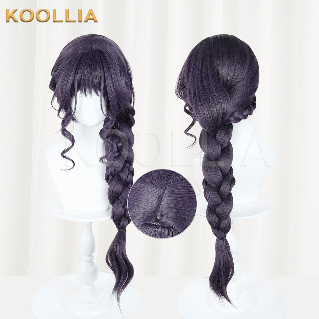 The Fragrant Flower Blooms With Dignity Kaoruko Waguri Long Short Purple Hair Basic Wig