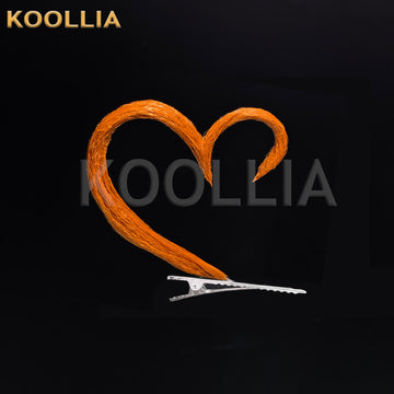 Orange heart-shaped anime ahoge clip-on cosplay antenna