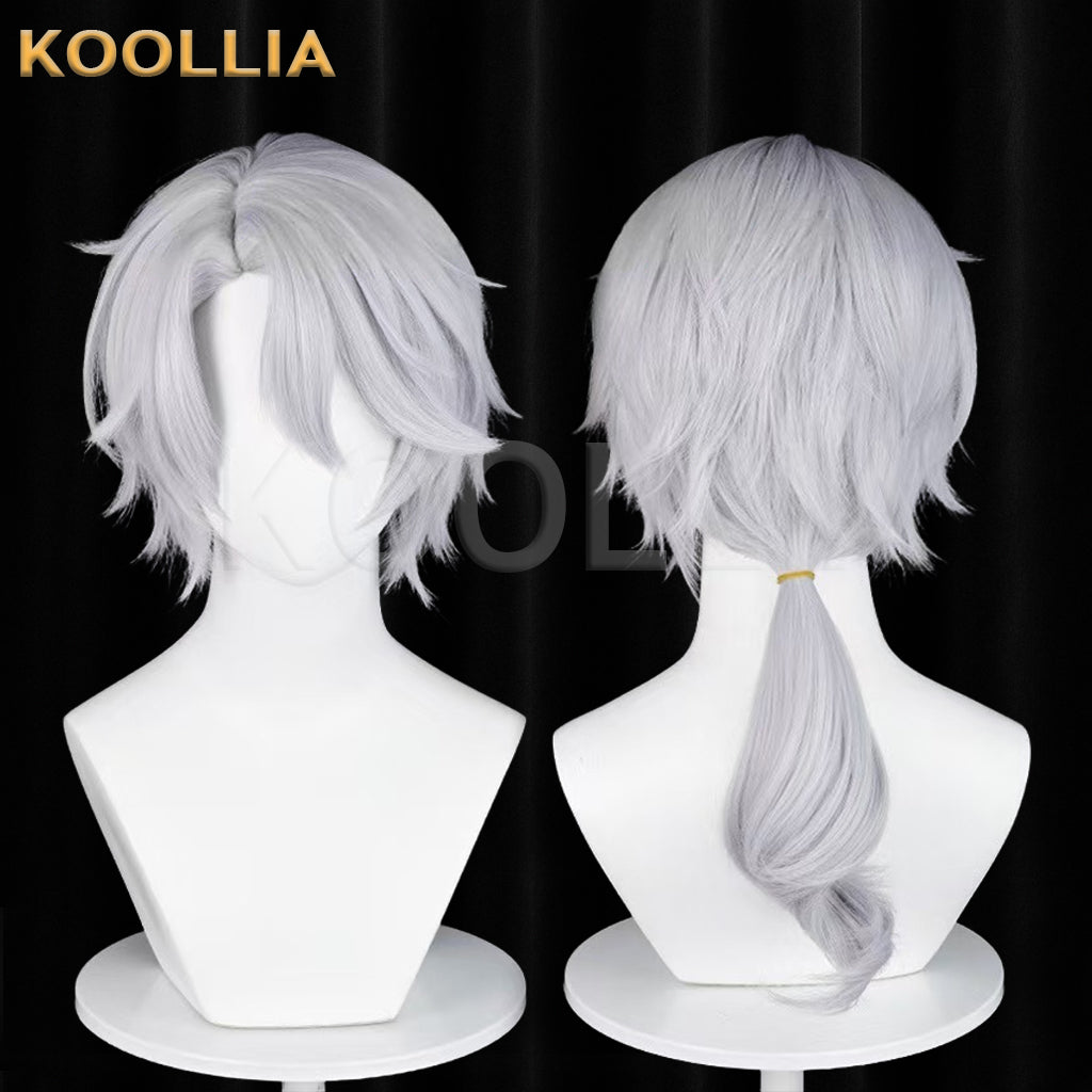 IdentityV Embalmer Aesop Carl(Gatto) Long Grey Hair Basic Wig