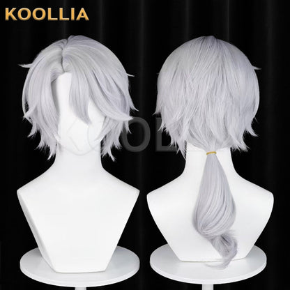 IdentityV Embalmer Aesop Carl(Gatto) Long Grey Hair Basic Wig
