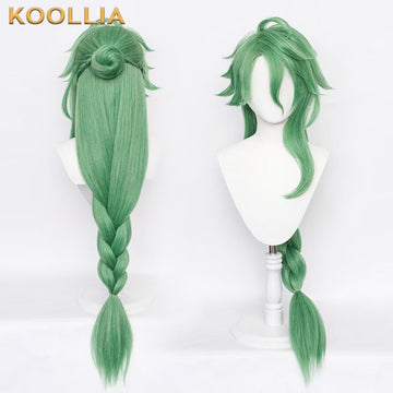 Genshin Impact Baizhu Long Green Hair Basic Wig - KOOLLIA
