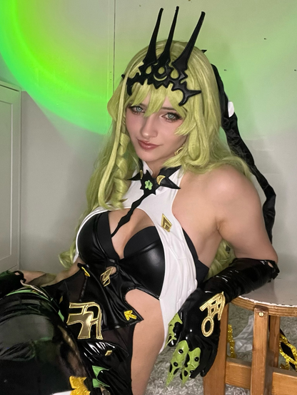 Honkai Impact 3 Mobius Long Green Hair Basic Wig