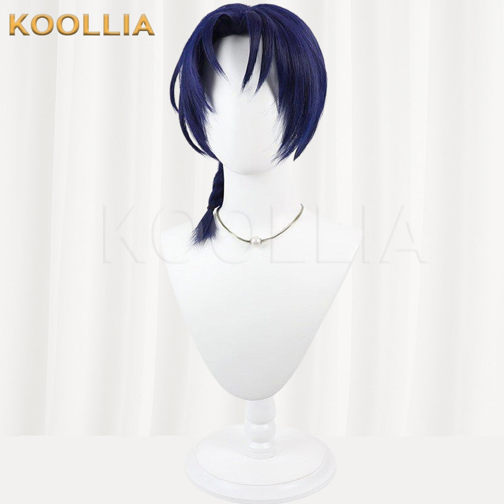 Nijisanji Hanakago Tsubasa Navy Blue Basic Wig