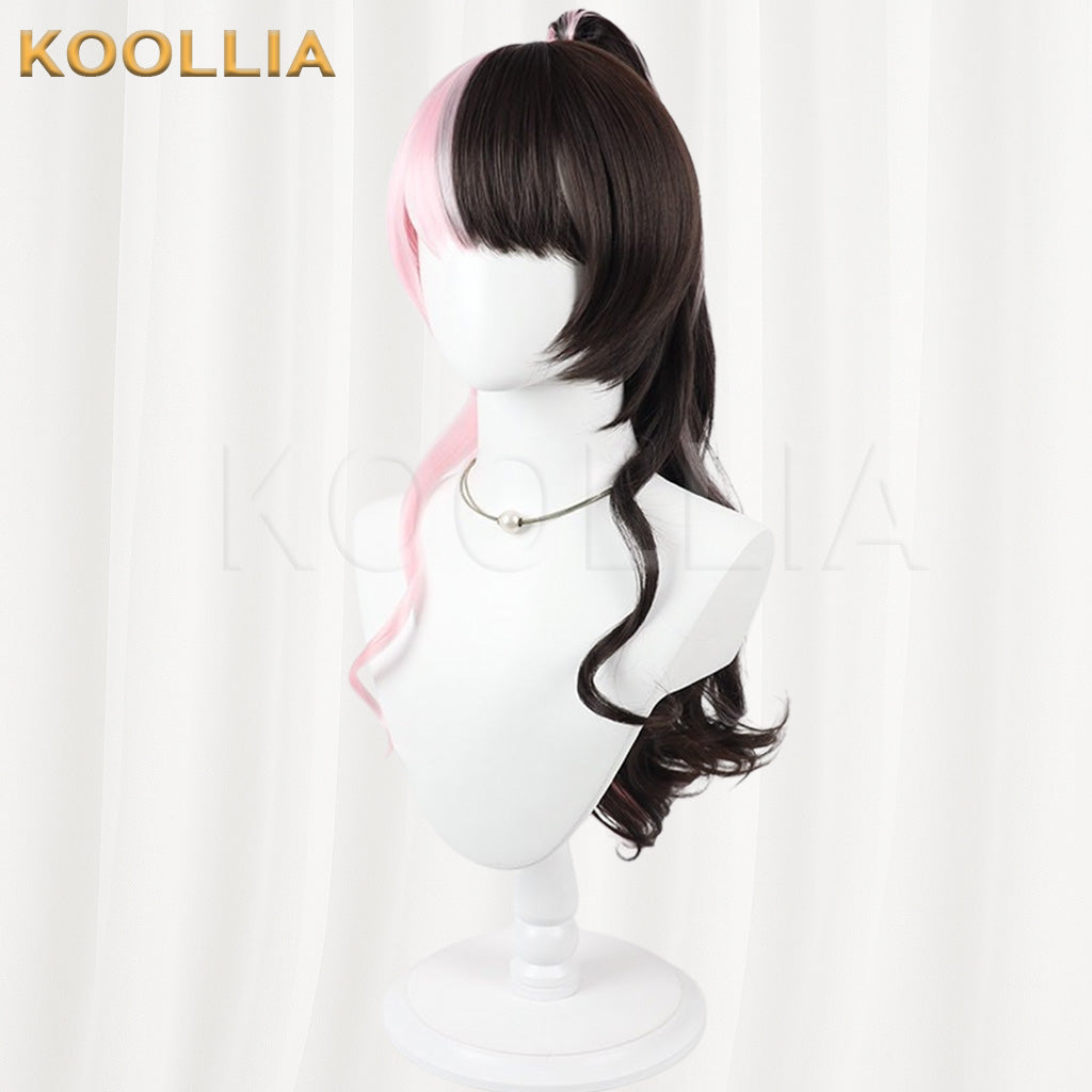 VTuber Tachibana Hinano Black & Pink Split Dye Basic Wig