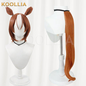 Uma Musume Pretty Derby Yaeno Muteki Brown and White Basic Wig Multi-angle Display by koollia