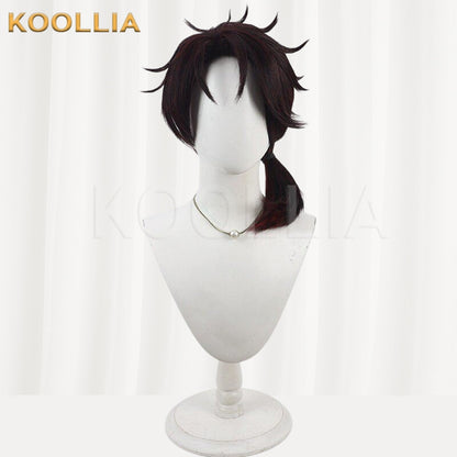 Nijisanji Belmond Banderas Dark Brown Gradient Basic Wig