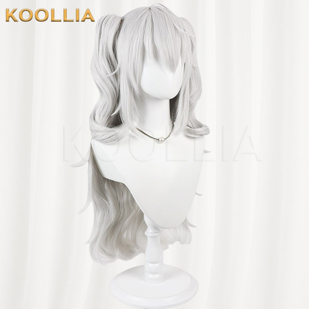 VTuber Kuzuha Silver Gray Basic Wig
