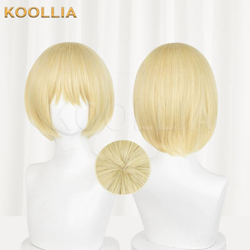 Attack on Titan Armin Arlert Short Blonde Hair Basic Wig - KOOLLIA