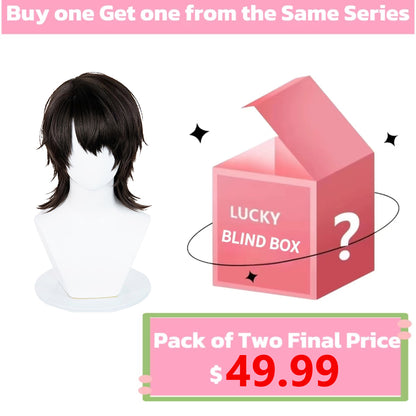 Love and Deepspace Caleb Short Dark Brown Hair Basic Wig