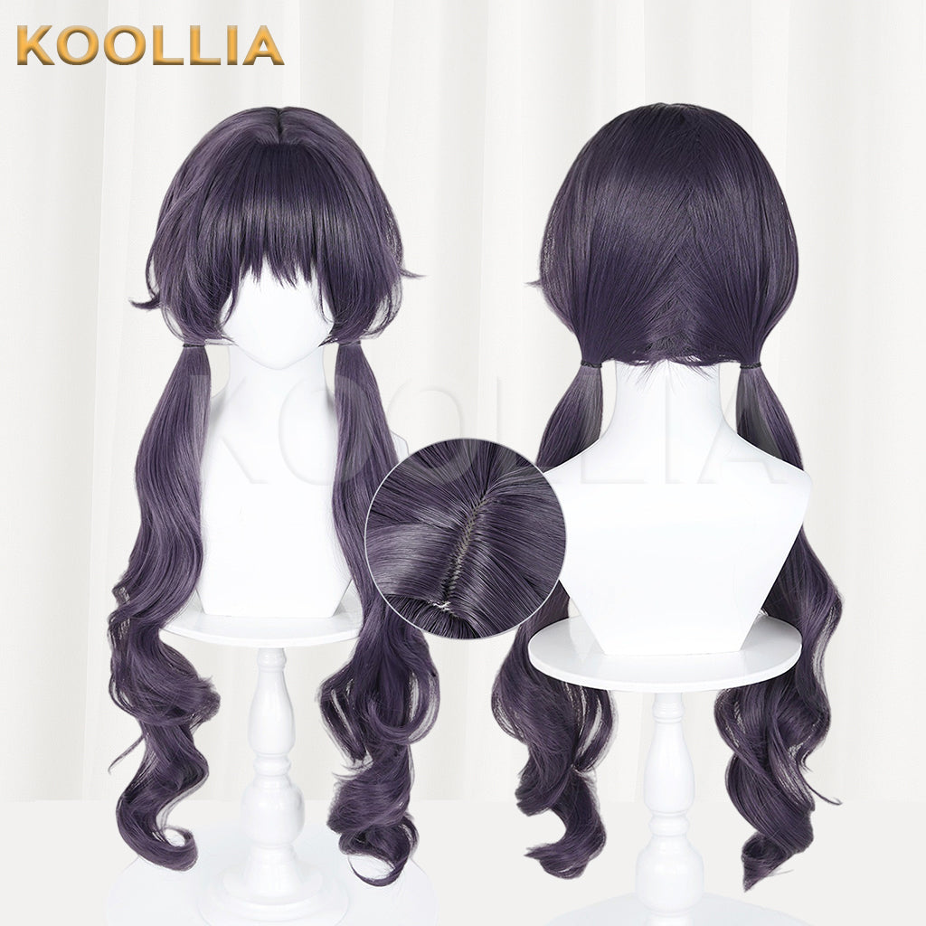 The Fragrant Flower Blooms With Dignity Kaoruko Waguri Long Short Purple Hair Basic Wig