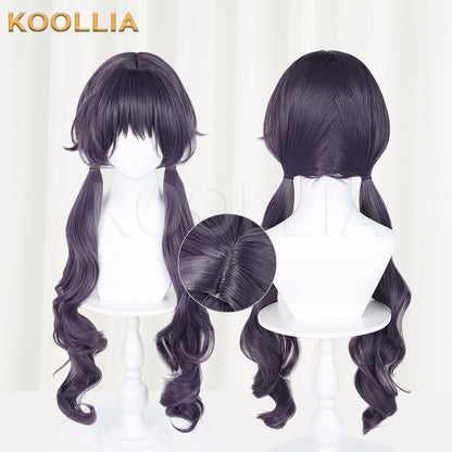 The Fragrant Flower Blooms With Dignity Kaoruko Waguri Long Short Purple Hair Basic Wig